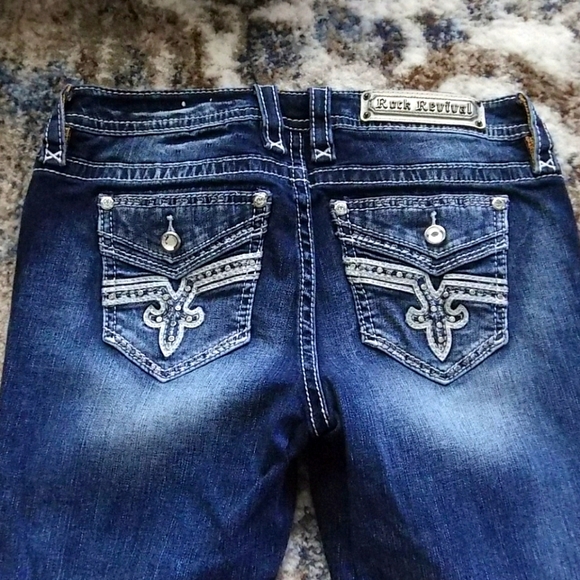 Rock Revival Lam Easy Crop Jeans Size 29
